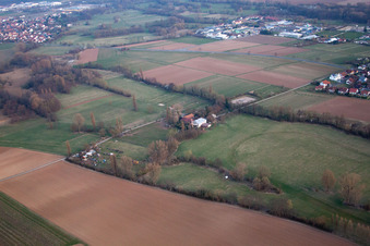 Racetrack in the district Billigheim in Billigheim-Ingenheim in the state Rhineland-Palatinate, Germany out of the air