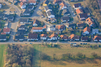 Aerial photograpy of At Hirschgragben in Lingenfeld in the state Rhineland-Palatinate, Germany