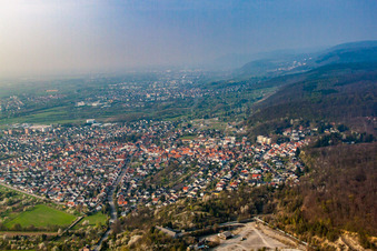 From the south in Nußloch in the state Baden-Wuerttemberg, Germany
