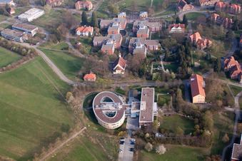 Aerial view of District Altwiesloch in Wiesloch in the state Baden-Wuerttemberg, Germany
