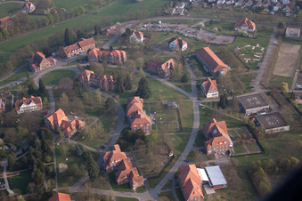 Aerial photograpy of District Altwiesloch in Wiesloch in the state Baden-Wuerttemberg, Germany