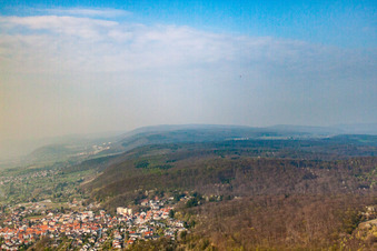 Aerial photograpy of From the south in Nußloch in the state Baden-Wuerttemberg, Germany