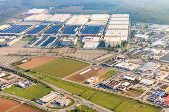 Heidelberg Printing Machines AG in the district Frauenweiler in Wiesloch in the state Baden-Wuerttemberg, Germany out of the air