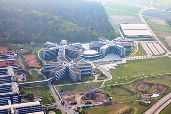 SAP Deutschland SE & Co. KG in Walldorf in the state Baden-Wuerttemberg, Germany from above