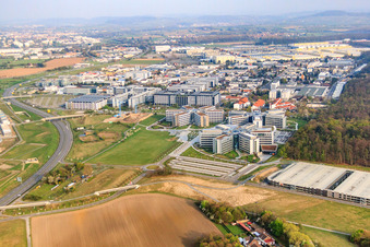 SAP Deutschland SE & Co. KG in Walldorf in the state Baden-Wuerttemberg, Germany from the drone perspective