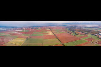 Wind farm between Minfeld and Höfen in Minfeld in the state Rhineland-Palatinate, Germany