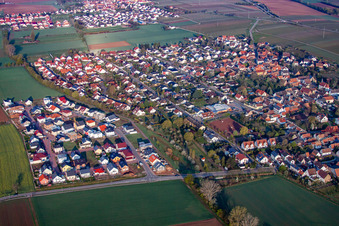 Aerial view of From the southeast in Bornheim in the state Rhineland-Palatinate, Germany