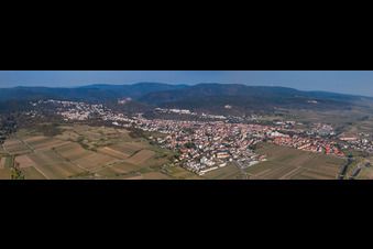 Panorama in the district Seebach in Bad Dürkheim in the state Rhineland-Palatinate, Germany