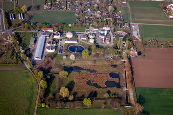 Sewage treatment plant in Grünstadt in the state Rhineland-Palatinate, Germany