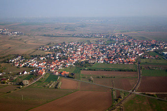 Town View of the streets and houses of the residential areas in Bockenheim an der Weinstrasse in the state Rhineland-Palatinate