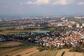 District Marienborn in Mainz in the state Rhineland-Palatinate, Germany out of the air