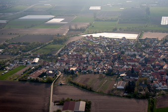Aerial photograpy of Heuchelheim bei Frankenthal in the state Rhineland-Palatinate, Germany