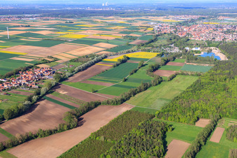 Model airfield of MSC Rülzheim from the west in Rülzheim in the state Rhineland-Palatinate, Germany