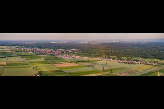 Panorama from the northwest in Kandel in the state Rhineland-Palatinate, Germany