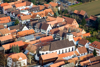 Church building in the village of in the district Hayna in Herxheim bei Landau (Pfalz) in the state Rhineland-Palatinate