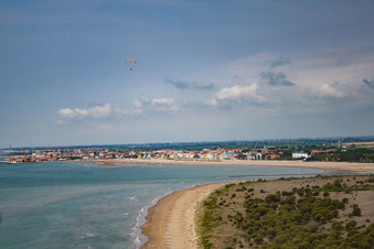 Oblique view of Porto Falconera in the state Veneto, Italy