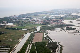 Oblique view of Cavallino in the state Veneto, Italy