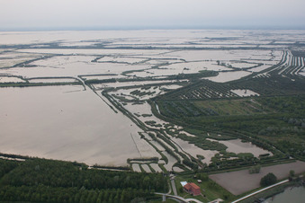 Cavallino in the state Veneto, Italy from above