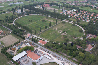 Oblique view of Piave Vecchia in the state Veneto, Italy