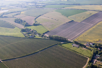 Aerial view of Chislet in the state England, Great Britain