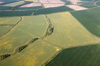 Aerial photograpy of Chislet in the state England, Great Britain