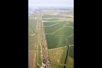 Aerial photograpy of Saint Nicholas at Wade in the state England, Great Britain