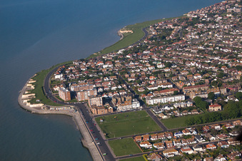 Birchington-on-Sea in the state England, Great Britain from above