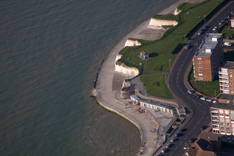 The Promenade at the beach of the English channel coast