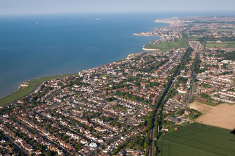Bird's eye view of Birchington-on-Sea in the state England, Great Britain