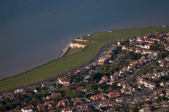 Birchington-on-Sea in the state England, Great Britain viewn from the air