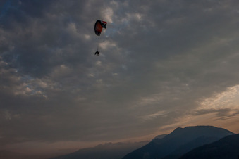 Cavasso Nuovo in the state Pordenone, Italy from the plane