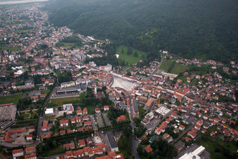 Aerial photograpy of Maniago in the state Pordenone, Italy