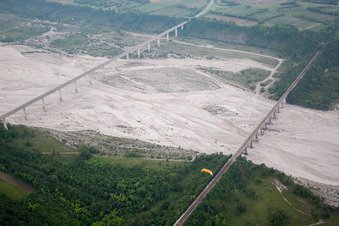 Drone recording of Vajont in the state Pordenone, Italy