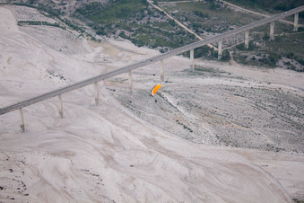 Vajont in the state Pordenone, Italy from the drone perspective