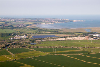 Oblique view of Richborough in the state England, Great Britain