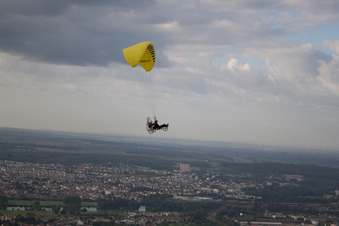 Thionville in the state Moselle, France from above