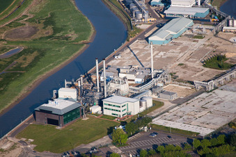 Building and production halls on the premises of the chemical manufacturers Pfizer Ltd in Sandwich in England, United Kingdom