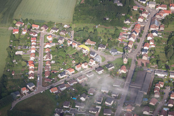 Aerial view of Tressange in the state Moselle, France