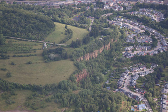 Ottange in the state Moselle, France seen from above