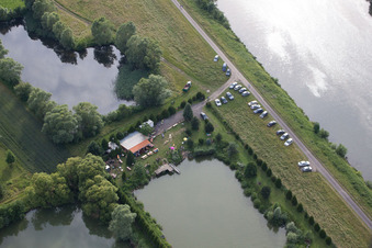 Kœnigsmacker in the state Moselle, France from above