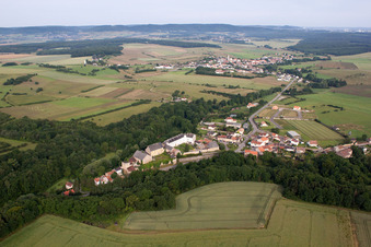 Roussy-le-Village in the state Moselle, France from above