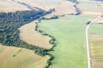 Aerial view of Beyren-lès-Sierck in the state Moselle, France