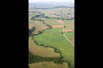 Aerial photograpy of Beyren-lès-Sierck in the state Moselle, France