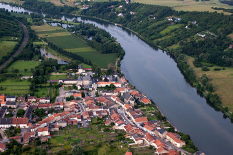 Rettel in the state Moselle, France viewn from the air