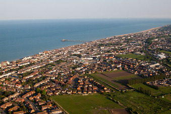 Oblique view of Deal in the state England, Great Britain