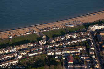 Aerial photograpy of Deal in the state England, Great Britain