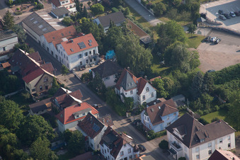 Bismarckstr in Kandel in the state Rhineland-Palatinate, Germany from a drone