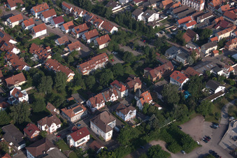 Aerial photograpy of Bismarckstr in Kandel in the state Rhineland-Palatinate, Germany