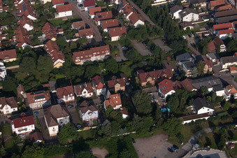 Aerial photograpy of Bismarckstr in Kandel in the state Rhineland-Palatinate, Germany