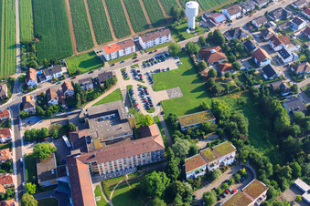 Oblique view of Asklepios Southern Palatinate Clinics in Kandel in the state Rhineland-Palatinate, Germany